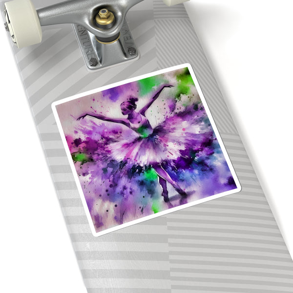 Polychrome Ballet Purple - Vinyl Square Sticker