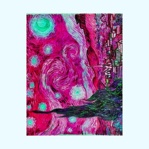 Star Night Fuchsia - Matte Poster