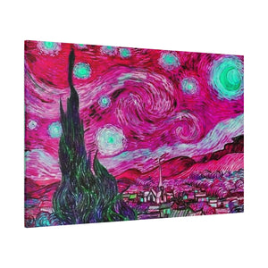 Star Night Fuchsia - Canvas Poster
