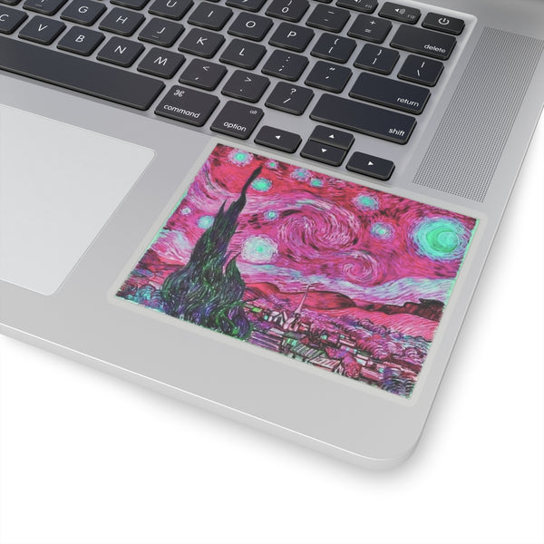 Star Night Fuchsia - Vinyl Rectangle Sticker
