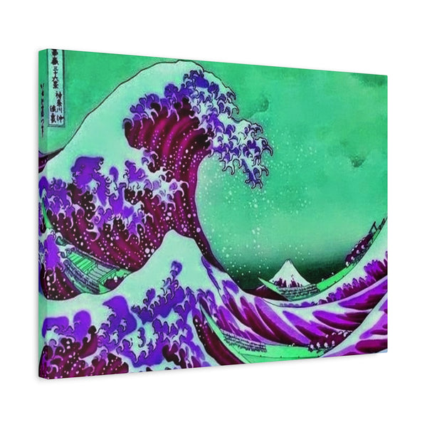 Purple Great Wave - Canvas Poster