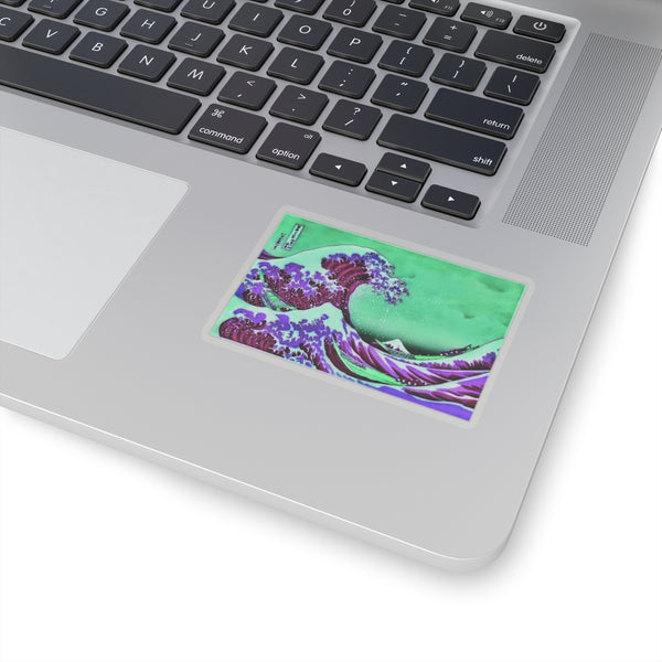 Purple Great Wave - Vinyl Rectangle Sticker