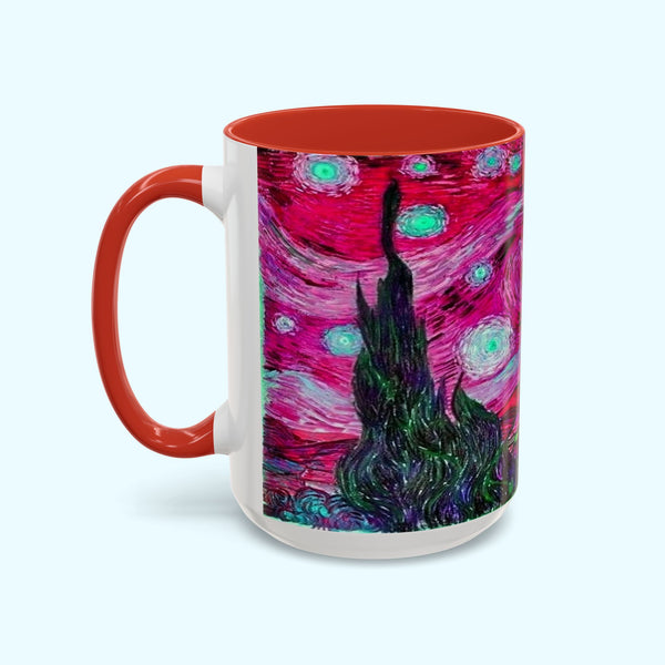 Star Night Fuchsia - Coffee Mug - 15oz