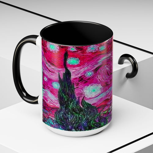 Star Night Fuchsia - Coffee Mug - 15oz