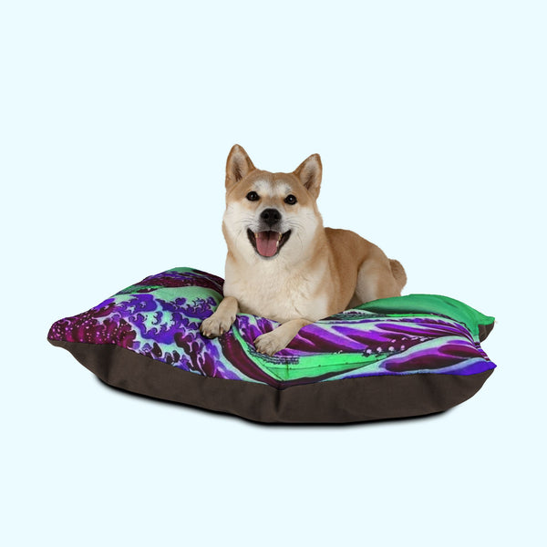 Purple Great Wave - Pet Bed