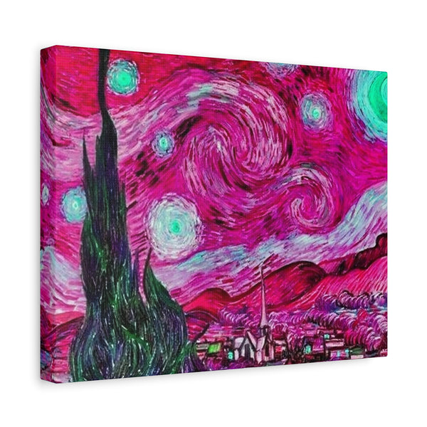 Star Night Fuchsia - Canvas Poster