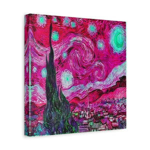 Star Night Fuchsia - Canvas Poster