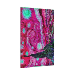Star Night Fuchsia - Canvas Poster