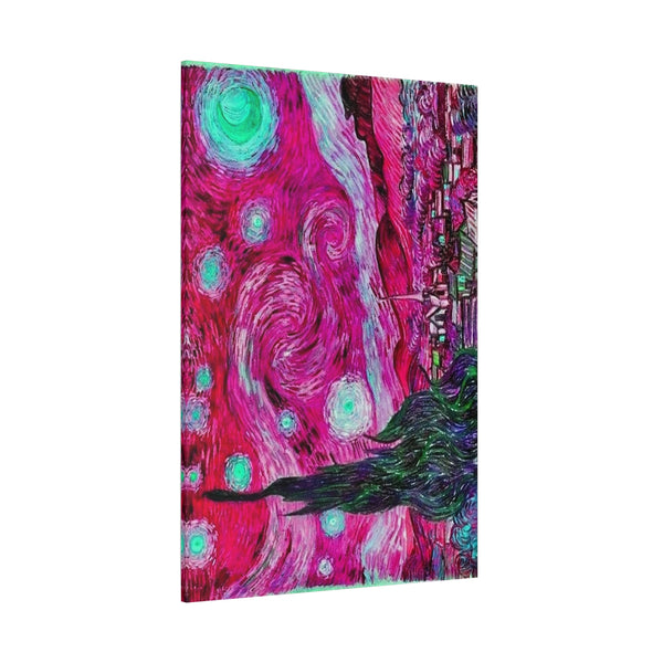 Star Night Fuchsia - Canvas Poster