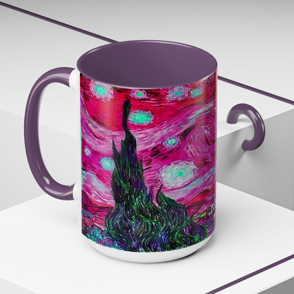 Star Night Fuchsia - Coffee Mug - 15oz
