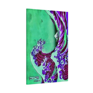Purple Great Wave - Canvas Poster