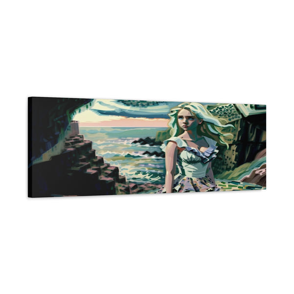 Cliff Over The Sea - Canvas Poster