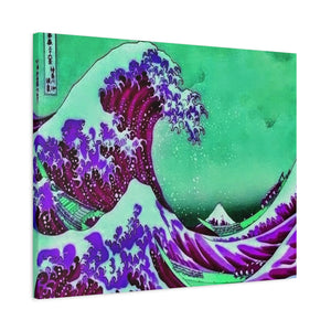 Purple Great Wave - Canvas Poster