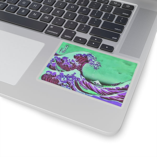 Purple Great Wave - Vinyl Rectangle Sticker