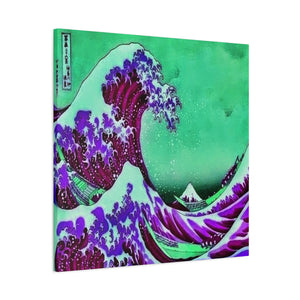 Purple Great Wave - Canvas Poster