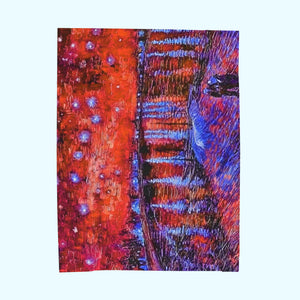 Rhone Orange - Velveteen Plush Blanket