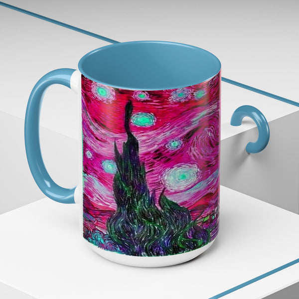 Star Night Fuchsia - Coffee Mug - 15oz