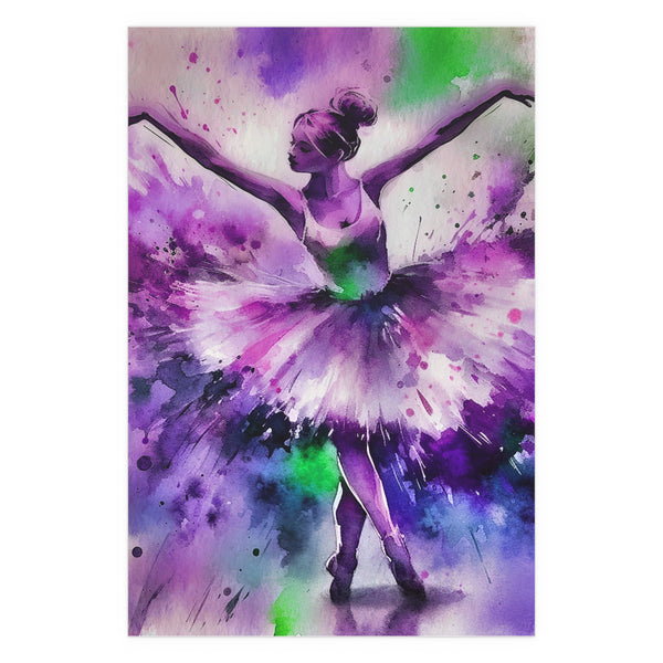 Polychrome Ballet Purple - Silk Poster