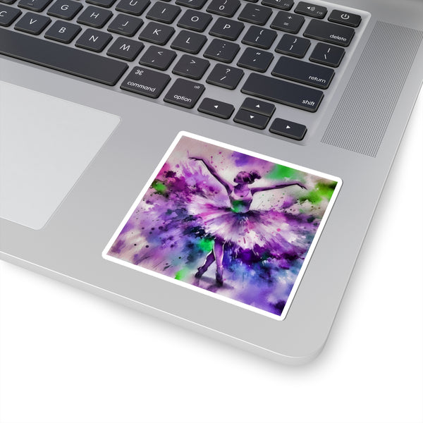 Polychrome Ballet Purple - Vinyl Square Sticker