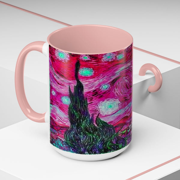 Star Night Fuchsia - Coffee Mug - 15oz