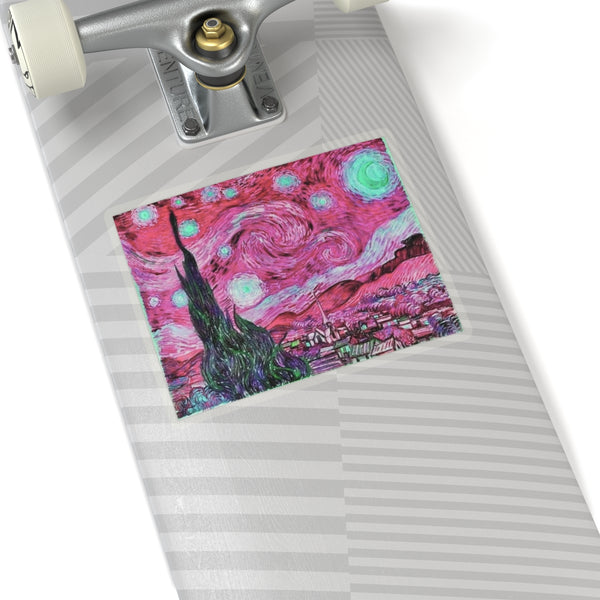 Star Night Fuchsia - Vinyl Rectangle Sticker