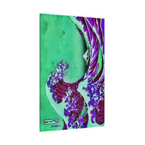Purple Great Wave - Canvas Poster