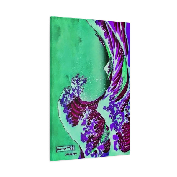 Purple Great Wave - Canvas Poster